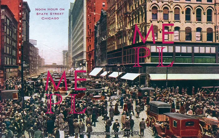 : Noon on State Street in Chicago : Noon on State Street in Chicago