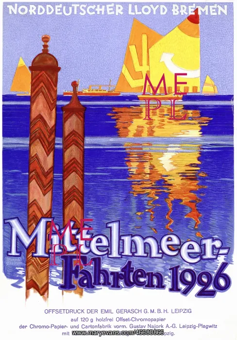 : Norddeutscher Lloyd Cruise advert : Norddeutscher Lloyd Cruise advert