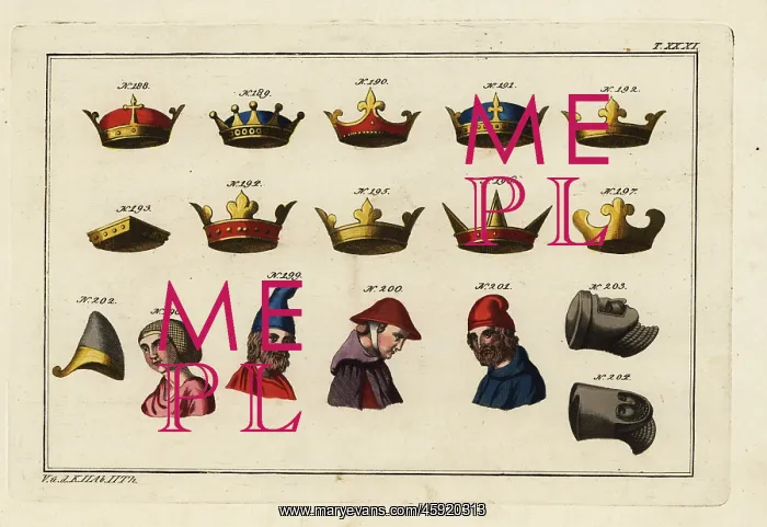: Norman crowns, hats and helmets : Norman crowns, hats and helmets