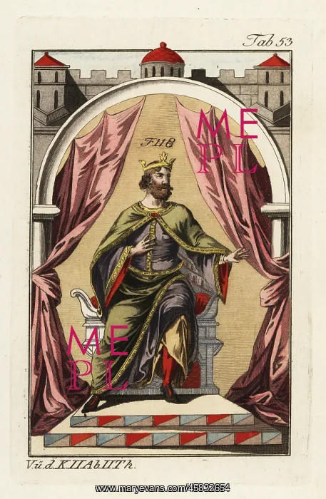 : Norman king in crown and ceremonial robes : Norman king in crown and ceremonial robes