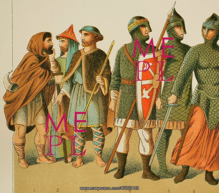 : Normans, 1000-1100. From left to right: shepherd : Normans, 1000-1100. From left to right: shepherd