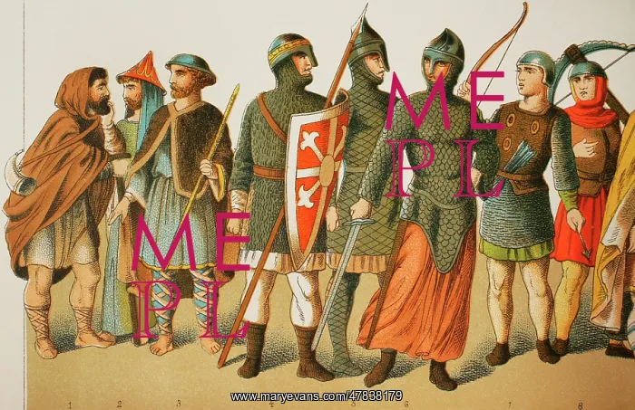 : Normans, 1000-1100. From left to right: shepherd : Normans, 1000-1100. From left to right: shepherd