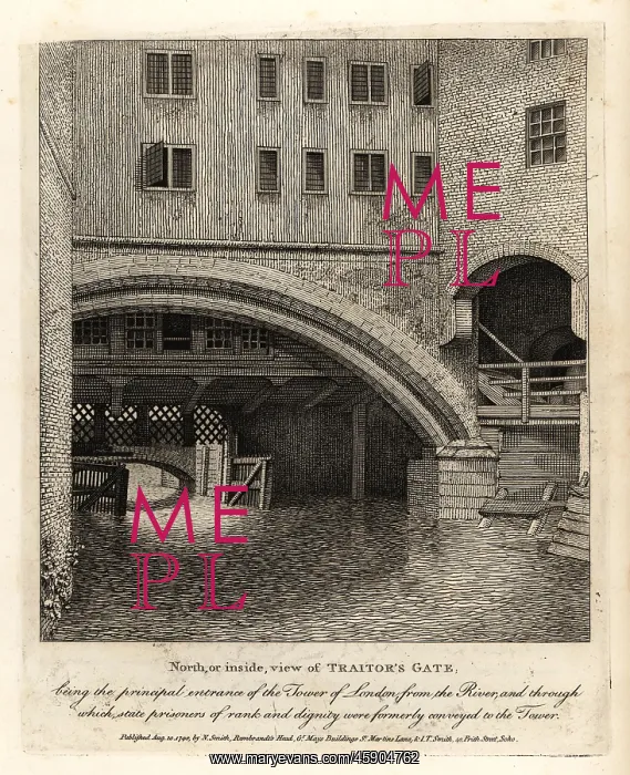 : North or inside view of Traitor's Gate, Tower of London : North or inside view of Traitor's Gate, Tower of London