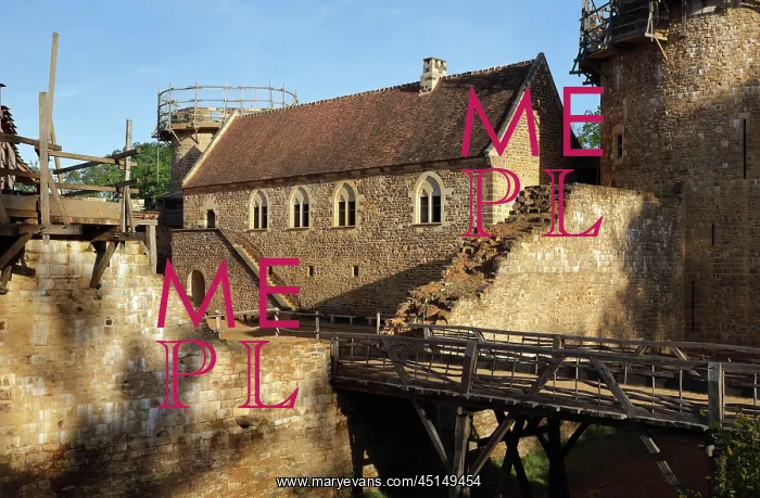 : North Range, Chateau de Guedelon, Treigny, Burgundy, France : North Range, Chateau de Guedelon, Treigny, Burgundy, France