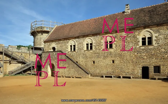 : North Range, Chateau de Guedelon, Treigny, Burgundy, France : North Range, Chateau de Guedelon, Treigny, Burgundy, France