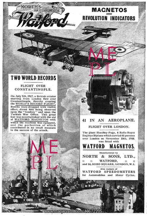: North & Sons - Watford Magnetos & Revolution Indicators : North & Sons - Watford Magnetos & Revolution Indicators