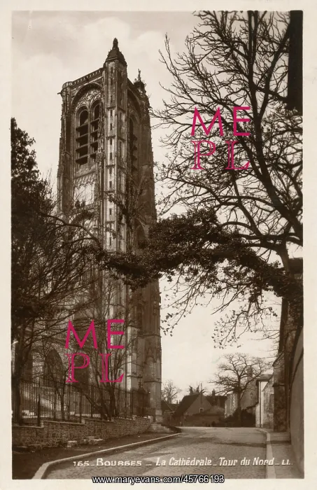 : The North Tower of the Cathedral of St Etienne of Bourges : The North Tower of the Cathedral of St Etienne of Bourges