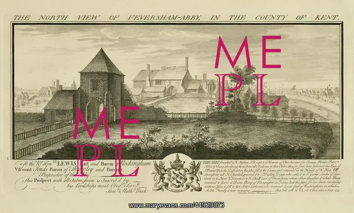 : The North View of Feversham-Abbey in the County of Kent : The North View of Feversham-Abbey in the County of Kent
