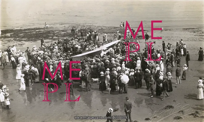 : North Yorkshire, Filey Sands - Bleriot Light Type Monoplane : North Yorkshire, Filey Sands - Bleriot Light Type Monoplane