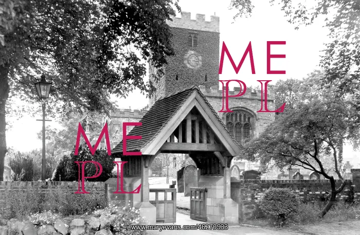  : Norton on Tees, Lychgate and Parish Church c1955
