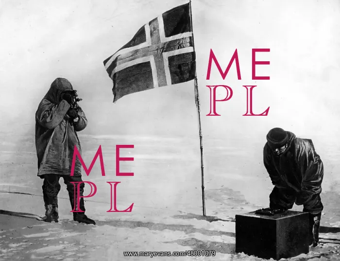 : Norwegian flag at the South Pole, 1911 : Norwegian flag at the South Pole, 1911