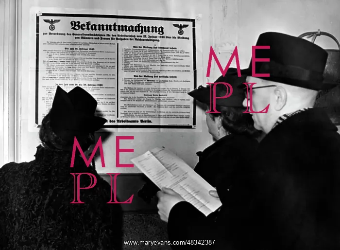 : Notice on the Arbeitseinsatz - labour deployment, 1943 : Notice on the Arbeitseinsatz - labour deployment, 1943