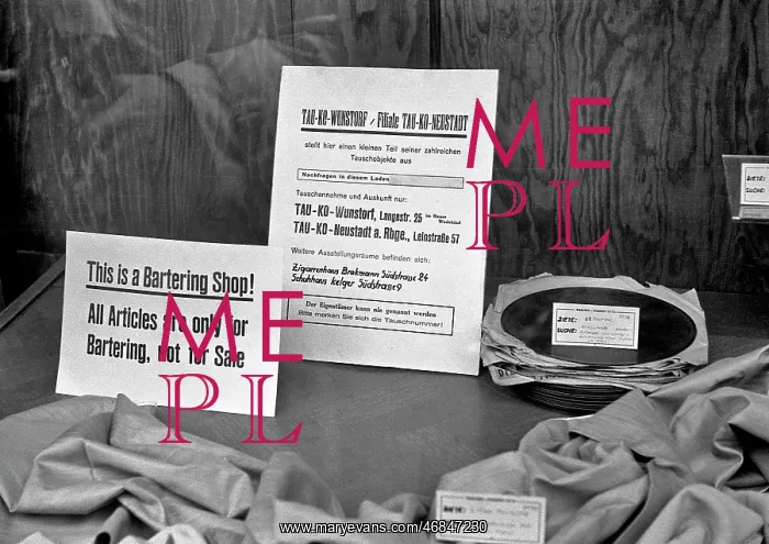 : Notices in a bartering shop : Notices in a bartering shop