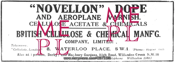 : Novellon Dope & Aeroplane Varnish. British Cellulose Spondon : Novellon Dope & Aeroplane Varnish. British Cellulose Spondon
