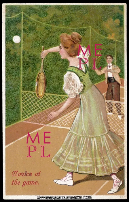 : A Novice. A novice, not very sure how she should hold her racquet : A Novice. A novice, not very sure how she should hold her racquet