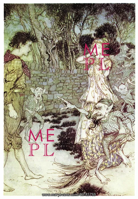 : Now, Guleech, by Arthur Rackham : Now, Guleech, by Arthur Rackham