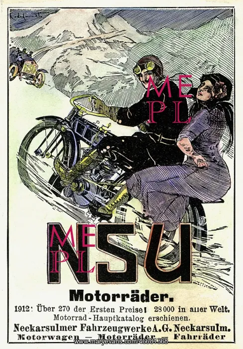 : NSU motorcycle advert : NSU motorcycle advert