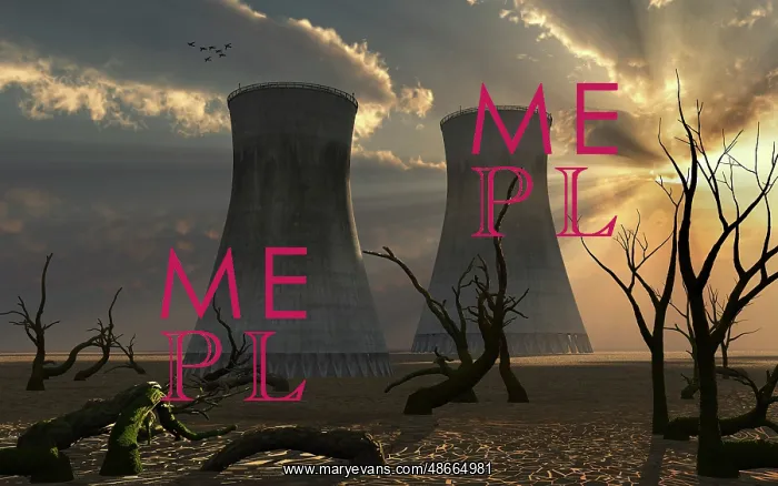  : Nuclear cooling towers, part of a nuclear power station