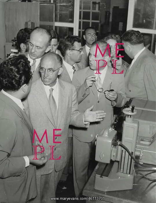 : The nuclear physicist Enrico Fermi (second from left) in : The nuclear physicist Enrico Fermi (second from left) in