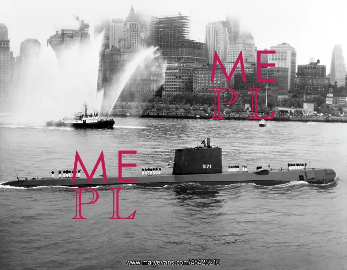 : The nuclear submarine USS Nautilus anchored in : The nuclear submarine USS Nautilus anchored in