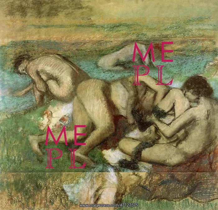  : Nude Bathers at River, by Degas