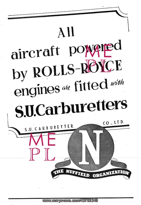 : The Nuffield Organization. S.U.Carburetters 1942 : The Nuffield Organization. S.U.Carburetters 1942