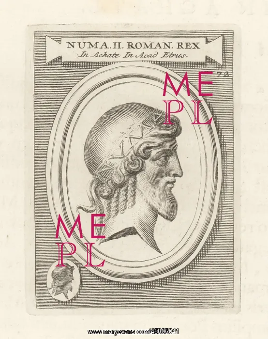 : Numa Pompilius, legendary second king of Rome : Numa Pompilius, legendary second king of Rome