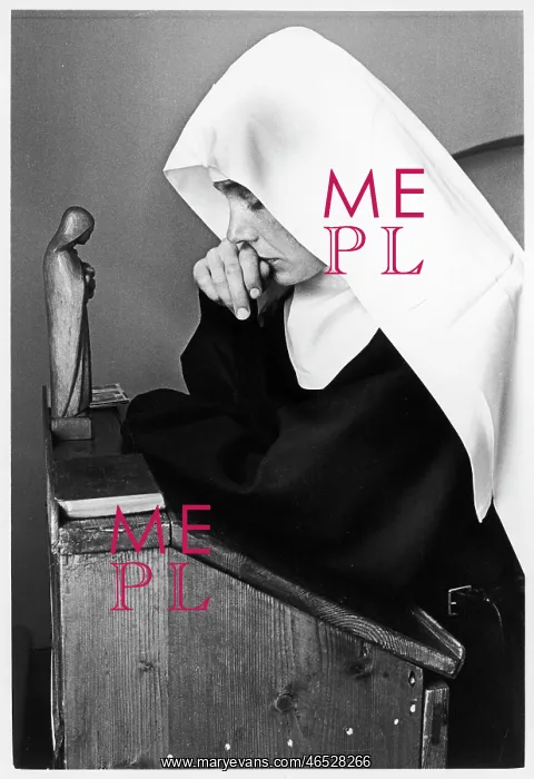 : Nun praying in her cell, St Cecilia's Abbey : Nun praying in her cell, St Cecilia's Abbey