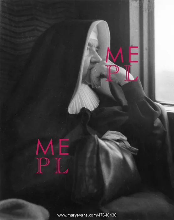 : Nun sitting by a window : Nun sitting by a window