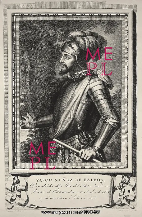 : NUNEZ DE BALBOA, Vasco (1475-1517). Spanish discoverer : NUNEZ DE BALBOA, Vasco (1475-1517). Spanish discoverer