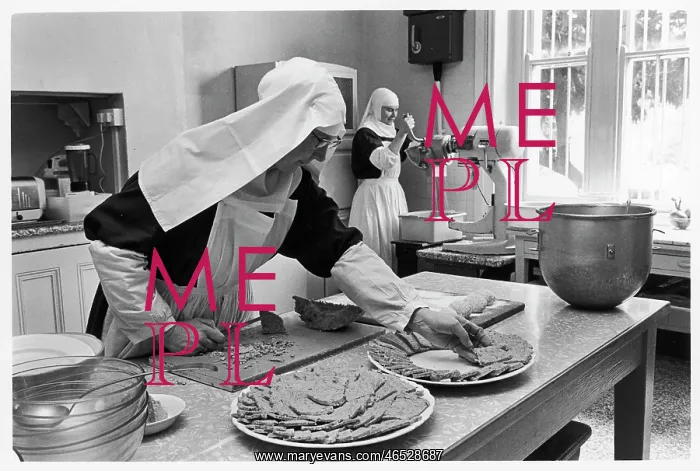 : Nuns making biscuits, St Cecilia's Abbey : Nuns making biscuits, St Cecilia's Abbey