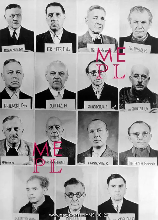 : Nuremberg IF-Farben Trial - the accused : Nuremberg IF-Farben Trial - the accused