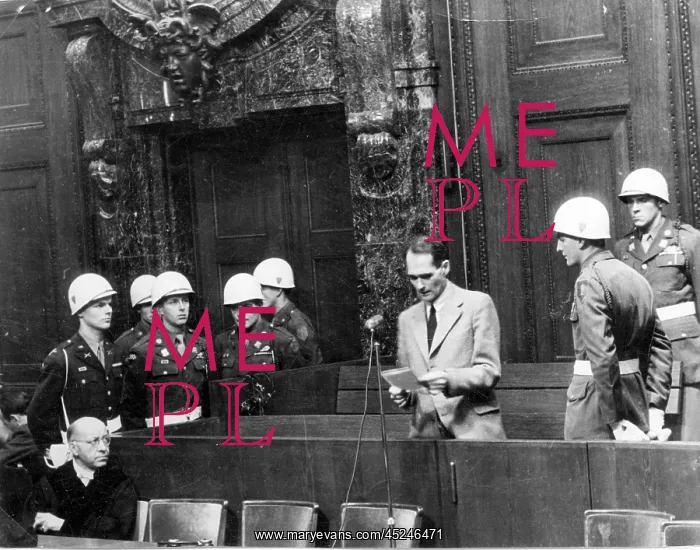 : Nuremberg Trials 1946 - Defendant Hess : Nuremberg Trials 1946 - Defendant Hess
