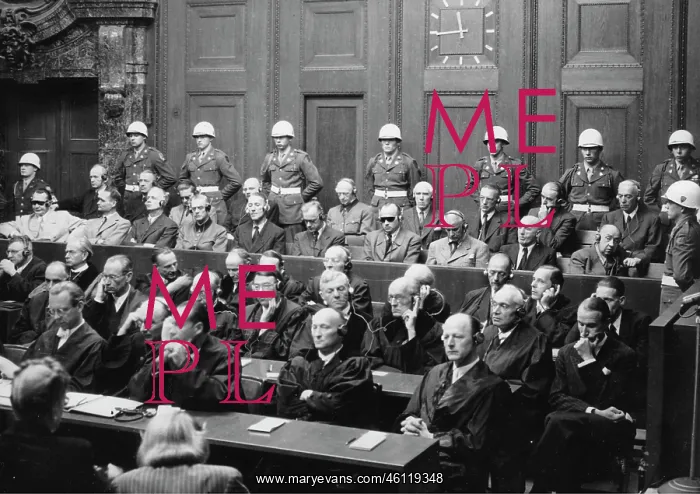  : Nuremberg Trials. First row- Hermann Goring;