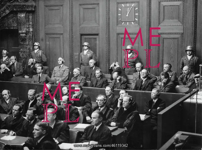 : Nuremberg Trials. From left to right - first : Nuremberg Trials. From left to right - first
