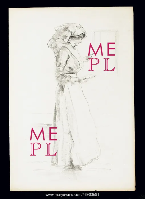 : Nurse, by Albert de Belleroche, WW1 : Nurse, by Albert de Belleroche, WW1