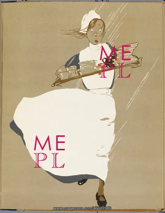 : NURSE CARRYING CROCKERY : NURSE CARRYING CROCKERY