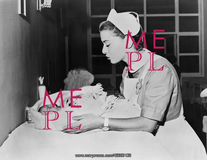 : Nurse with crying baby : Nurse with crying baby
