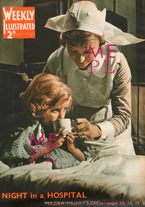 : Nurse with young patient in a hospital at night : Nurse with young patient in a hospital at night