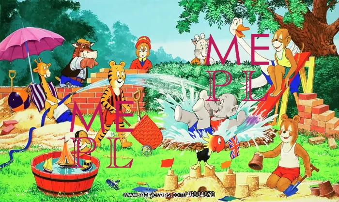  : Nursery animals playing in the garden