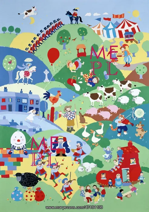  : Nursery Rhyme Landscape ' collage