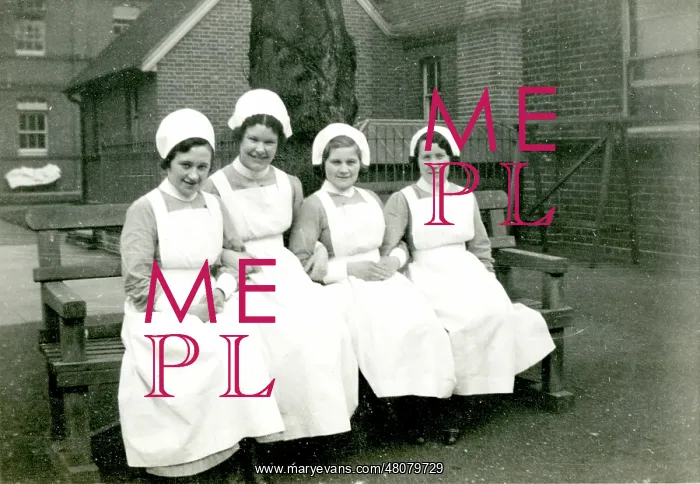 : Nurses on bench : Nurses on bench