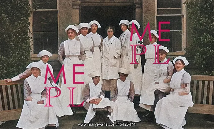 : Nurses at Egginton Hall Hospital, WW1 : Nurses at Egginton Hall Hospital, WW1