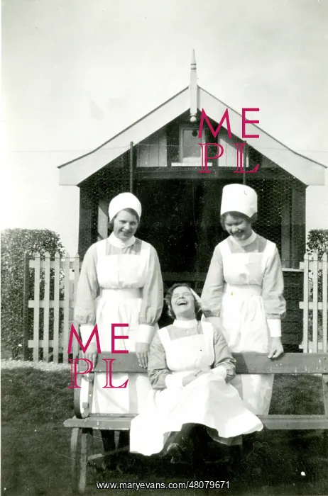: Three nurses in a garden : Three nurses in a garden