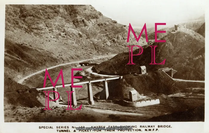 : NWFP - Khyber Pass - Showing Railway Bridge, Tunnel : NWFP - Khyber Pass - Showing Railway Bridge, Tunnel