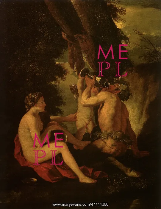  : Nymph and Drinking Satyr, by Poussin