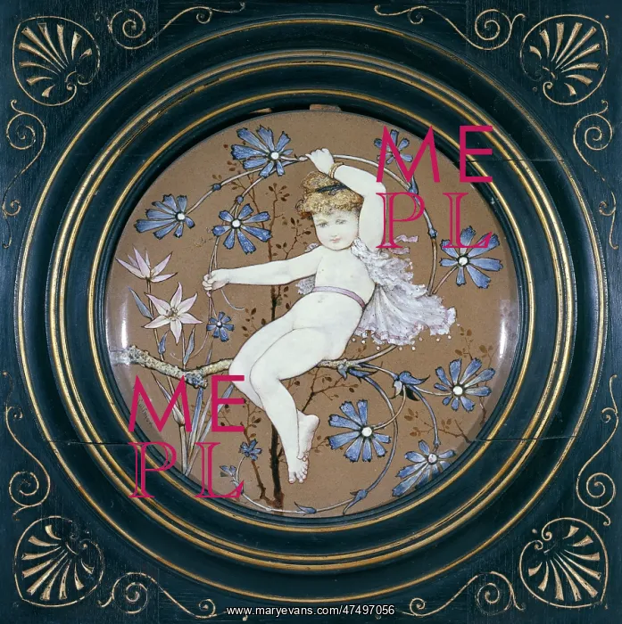 : Nymph with Flowers (China Plaque) : Nymph with Flowers (China Plaque)