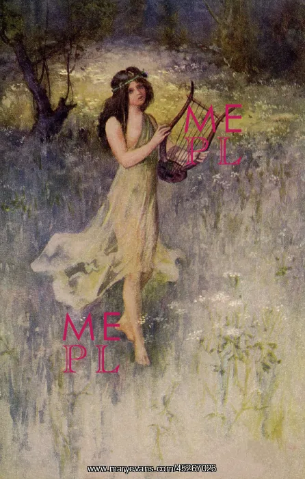 : A nymph with a lyre : A nymph with a lyre