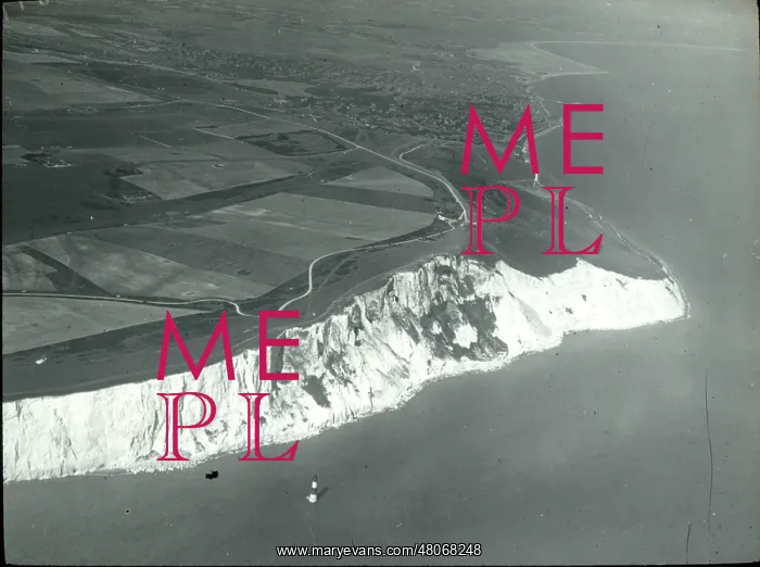 : O E Simmonds aerial view of Beachy Head : O E Simmonds aerial view of Beachy Head