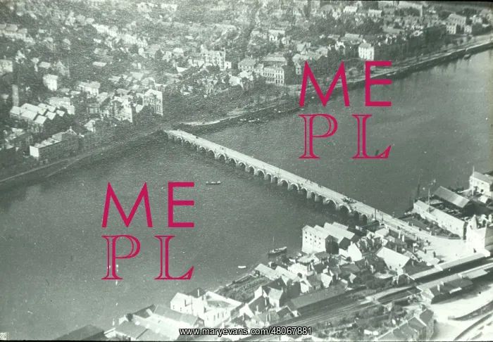 : O E Simmonds aerial view of Bideford Devon : O E Simmonds aerial view of Bideford Devon